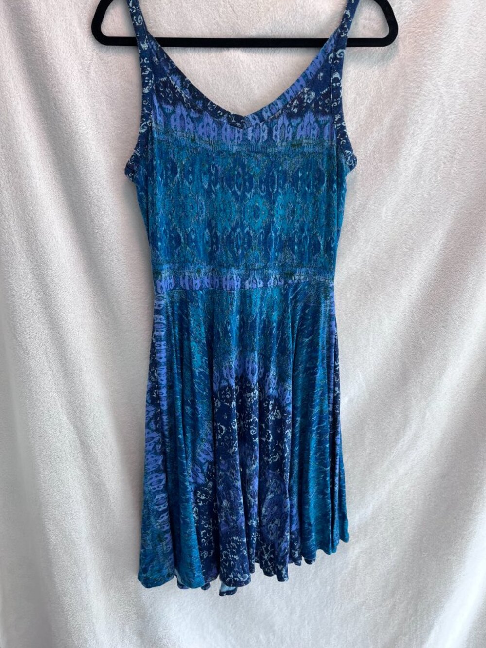 Cynthia Rowley Teal Ikat Fit & Flare Sundress Size M